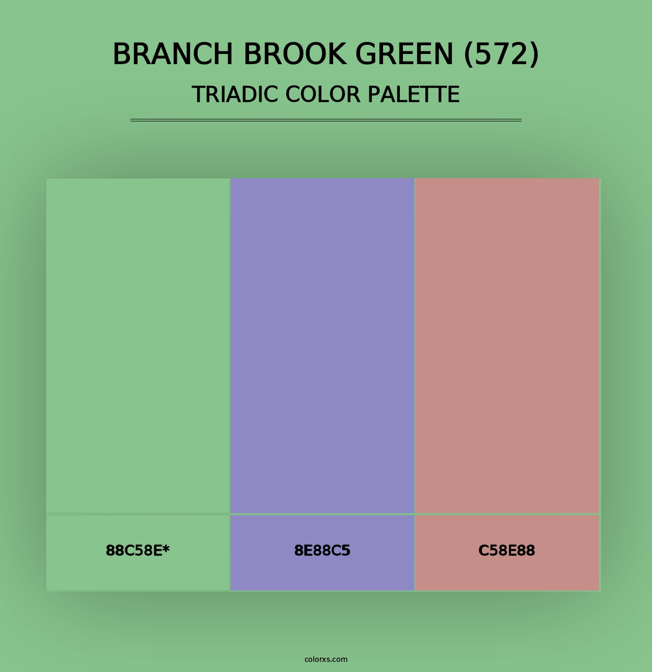 Branch Brook Green (572) - Triadic Color Palette