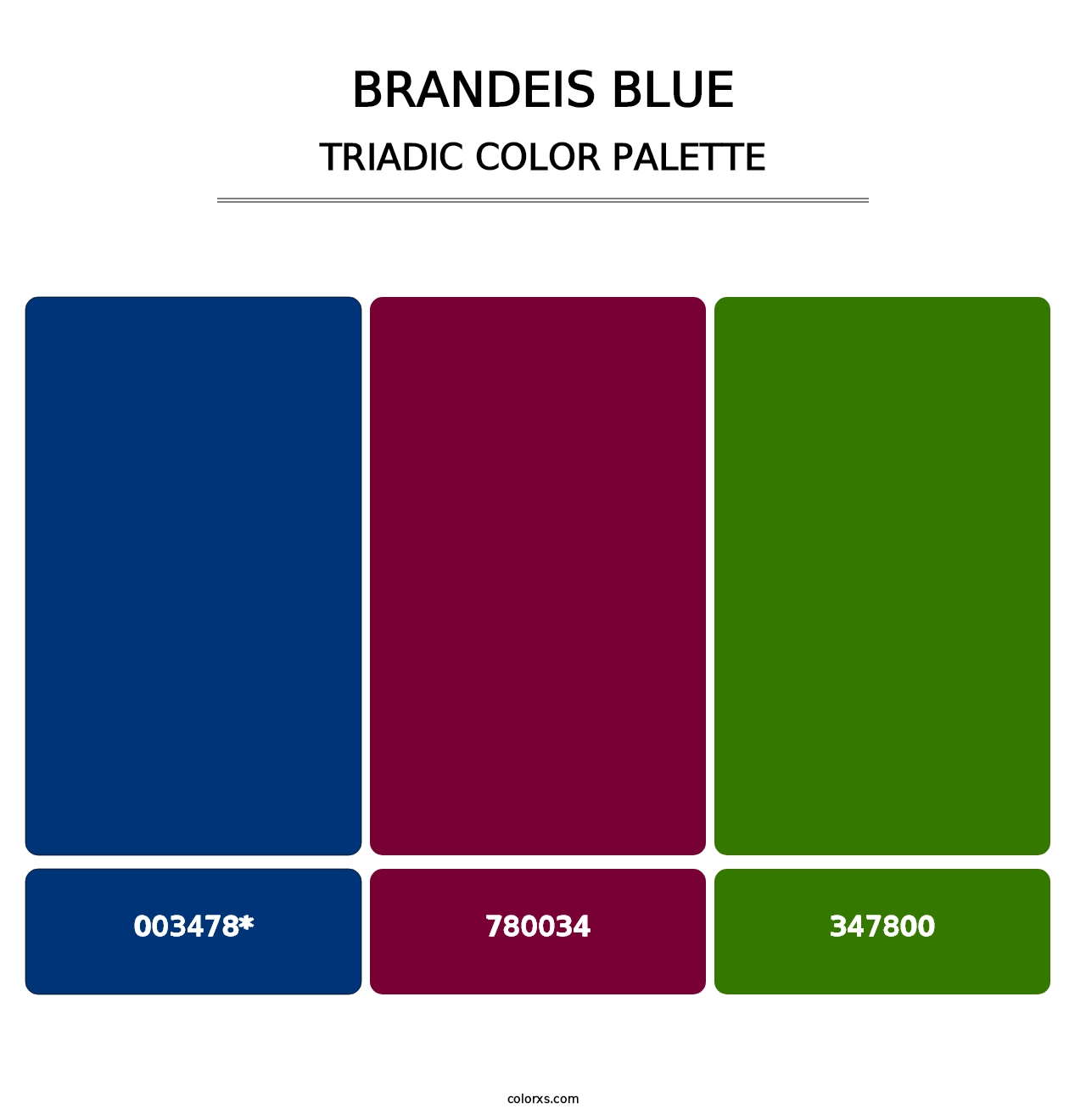 Brandeis Blue - Triadic Color Palette