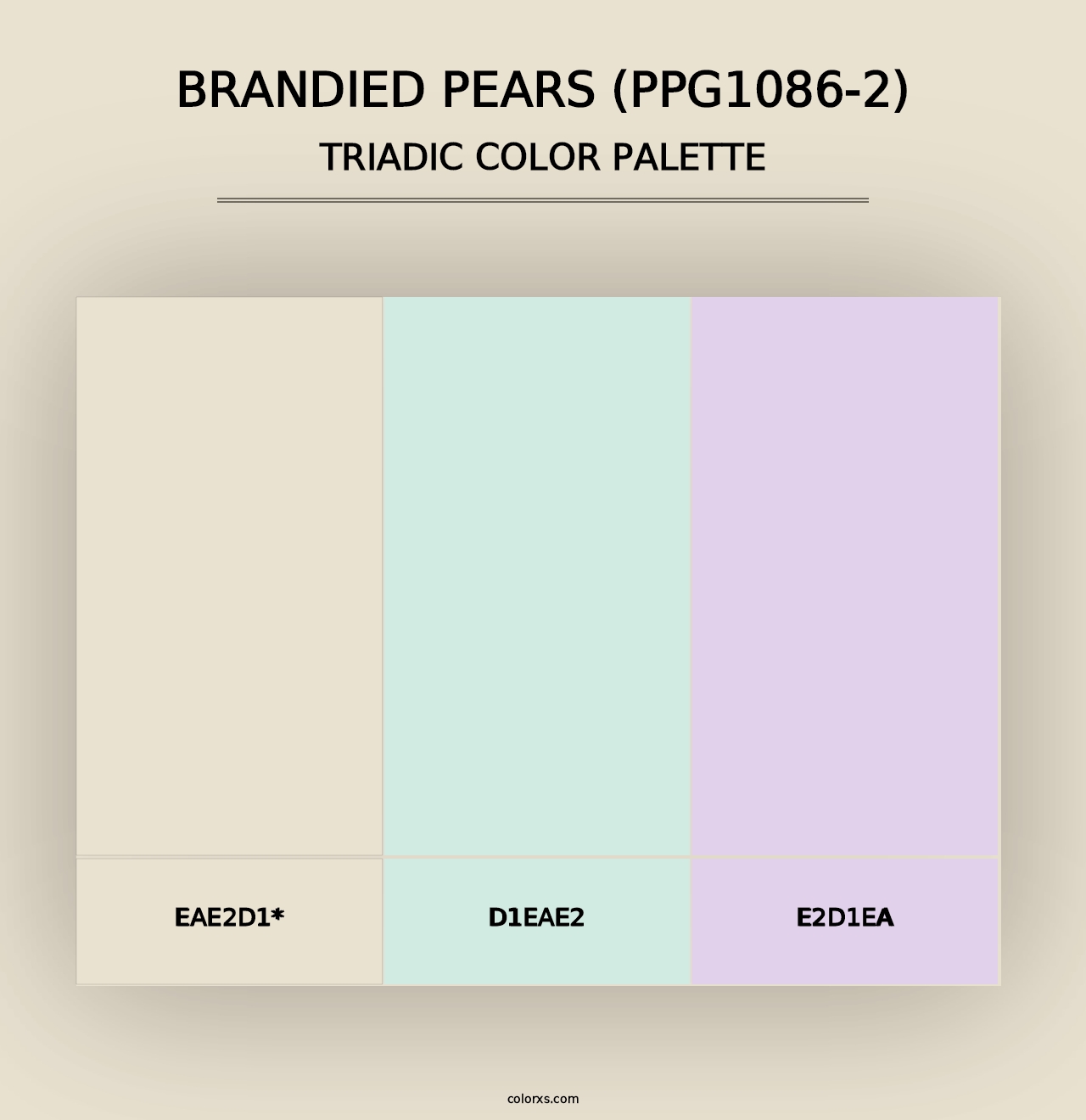 Brandied Pears (PPG1086-2) - Triadic Color Palette