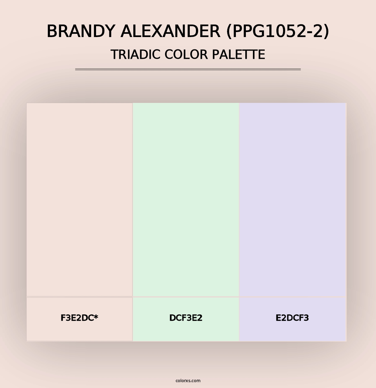 Brandy Alexander (PPG1052-2) - Triadic Color Palette