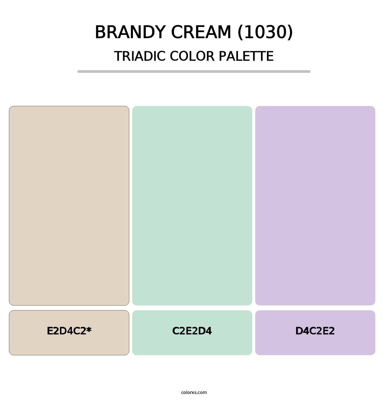 Brandy Cream (1030) - Triadic Color Palette