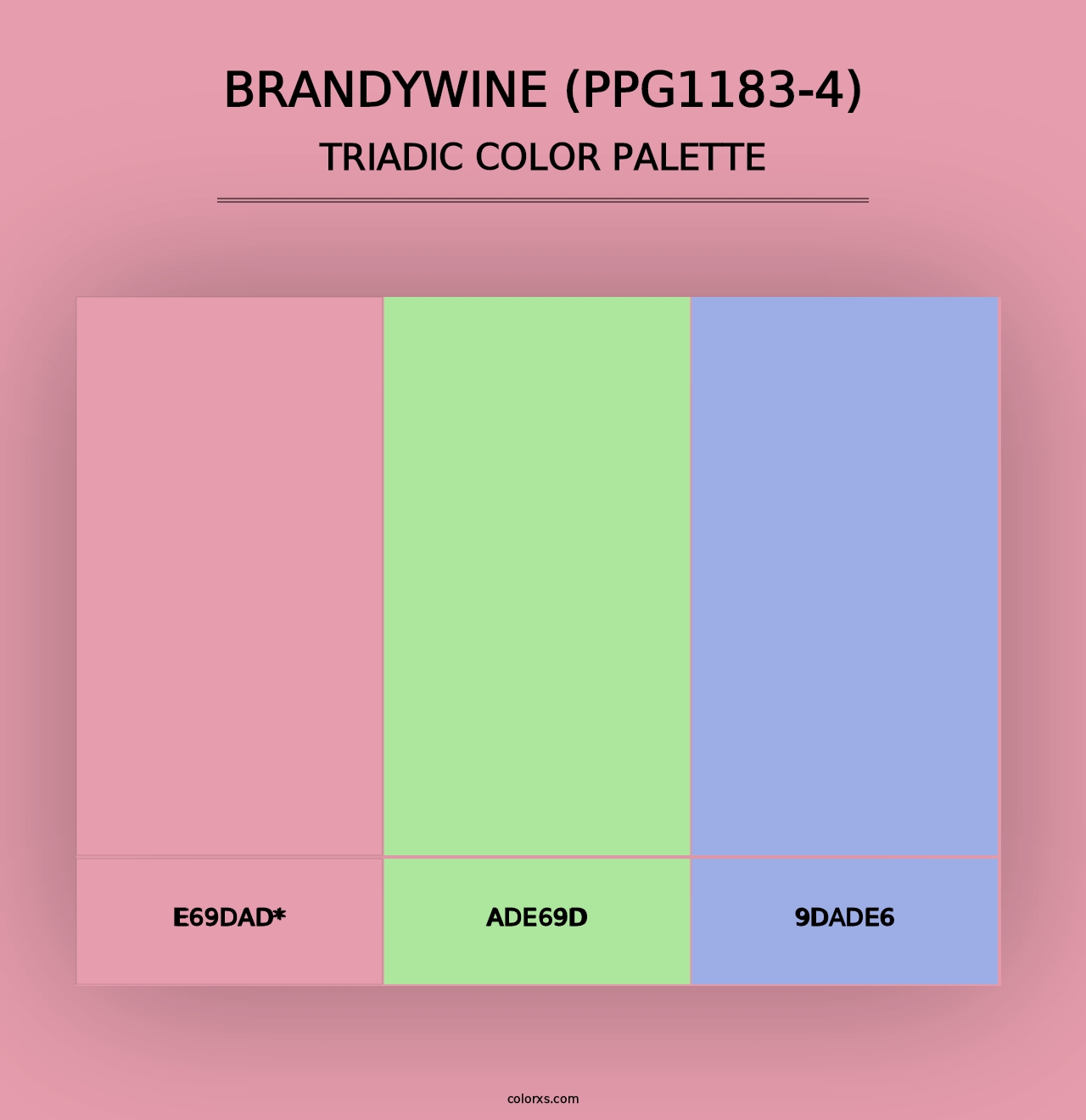 Brandywine (PPG1183-4) - Triadic Color Palette