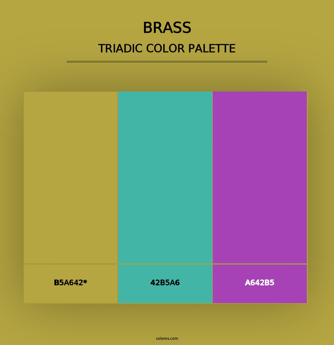 Brass - Triadic Color Palette