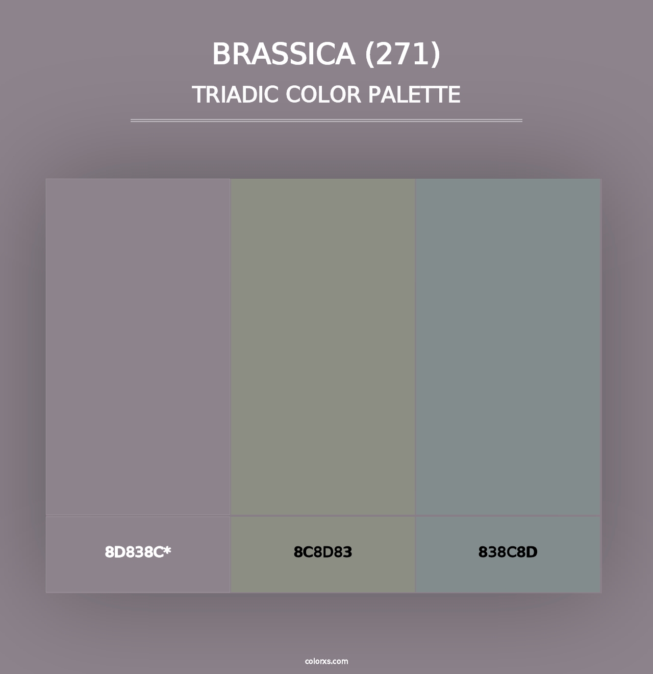 Brassica (271) - Triadic Color Palette