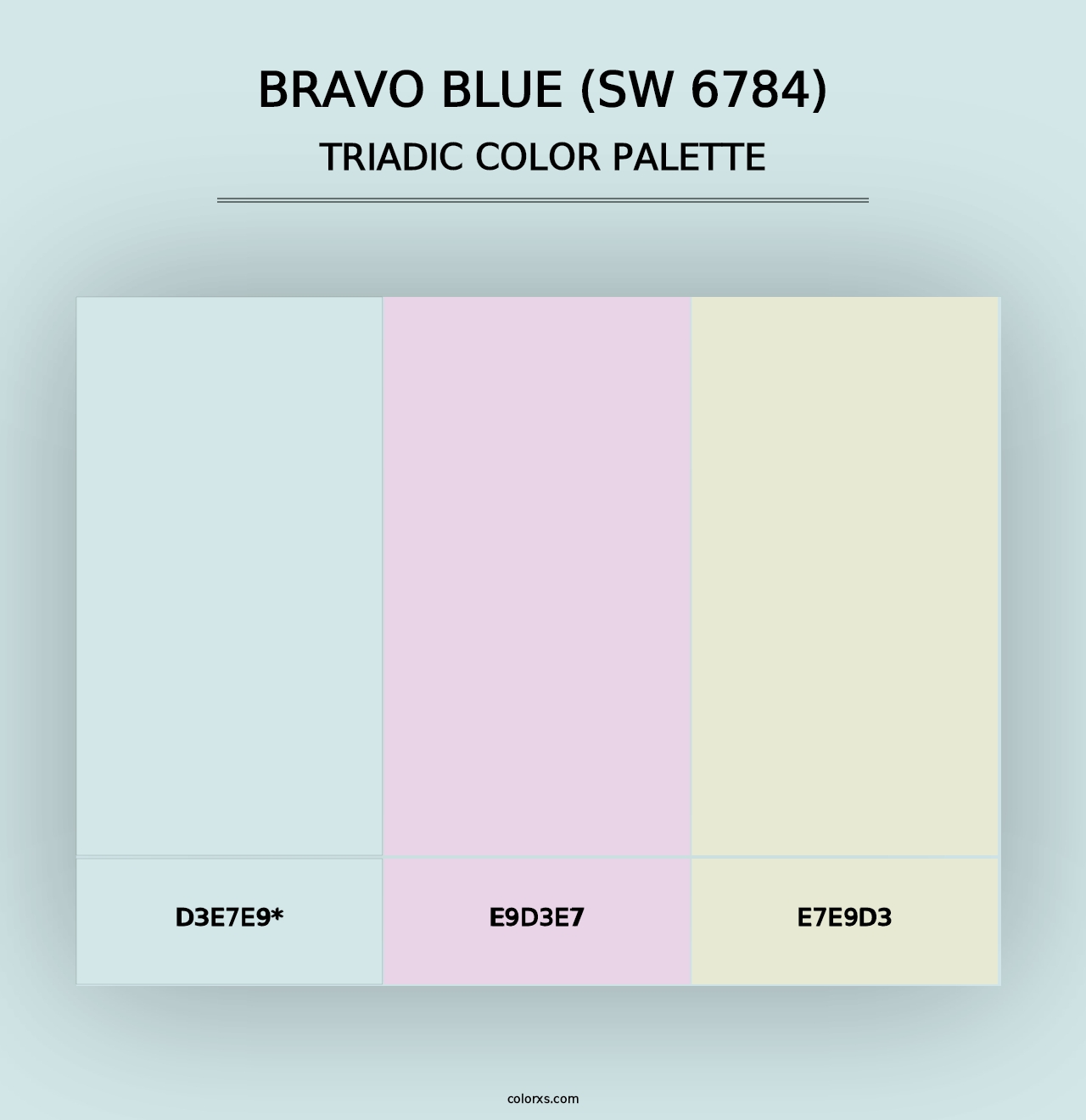 Bravo Blue (SW 6784) - Triadic Color Palette