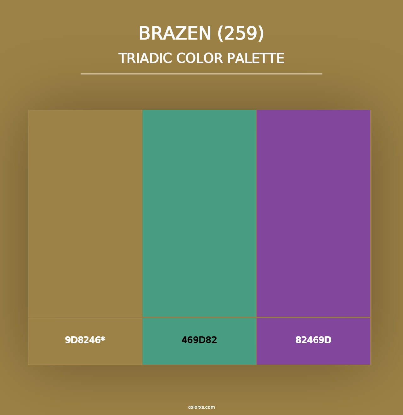 Brazen (259) - Triadic Color Palette