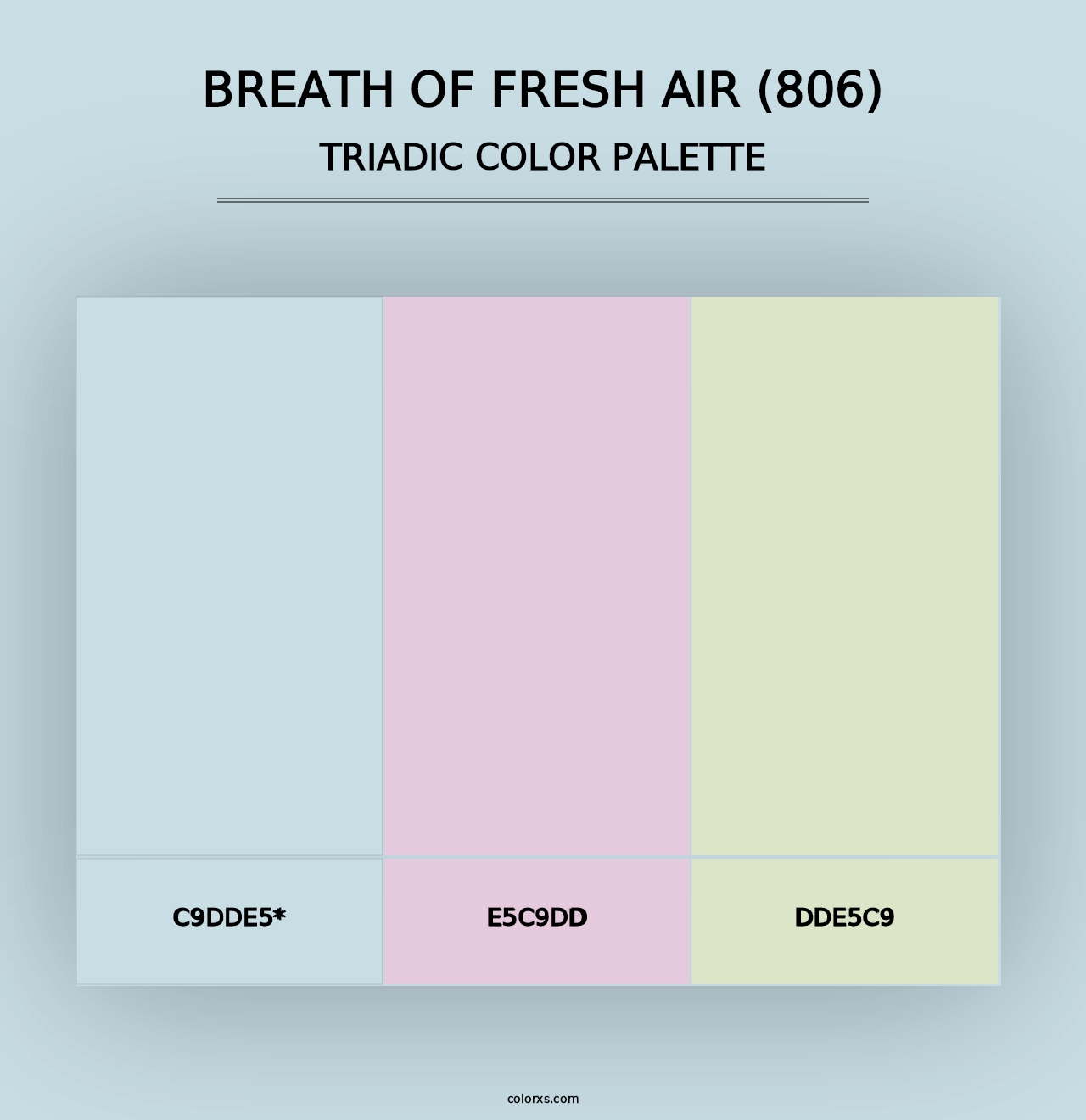 Breath of Fresh Air (806) - Triadic Color Palette