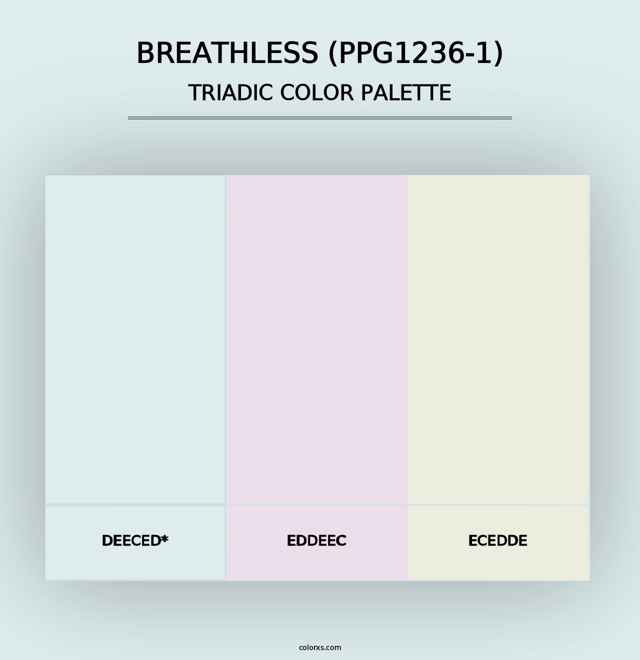 Breathless (PPG1236-1) - Triadic Color Palette