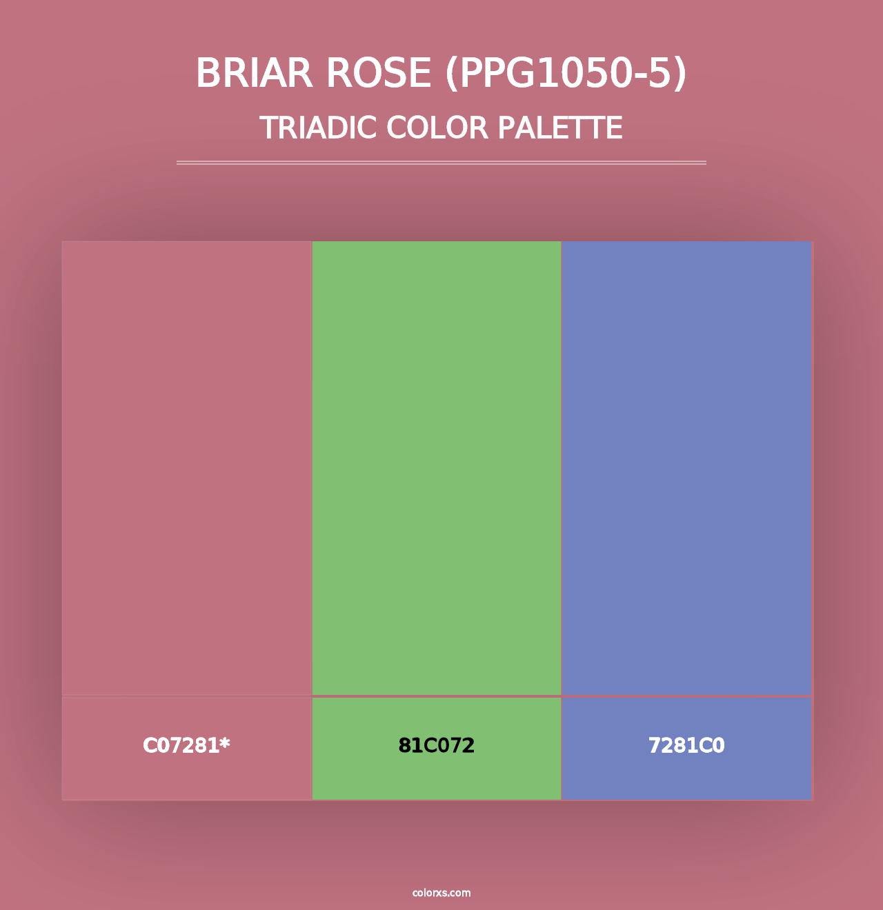 Briar Rose (PPG1050-5) - Triadic Color Palette