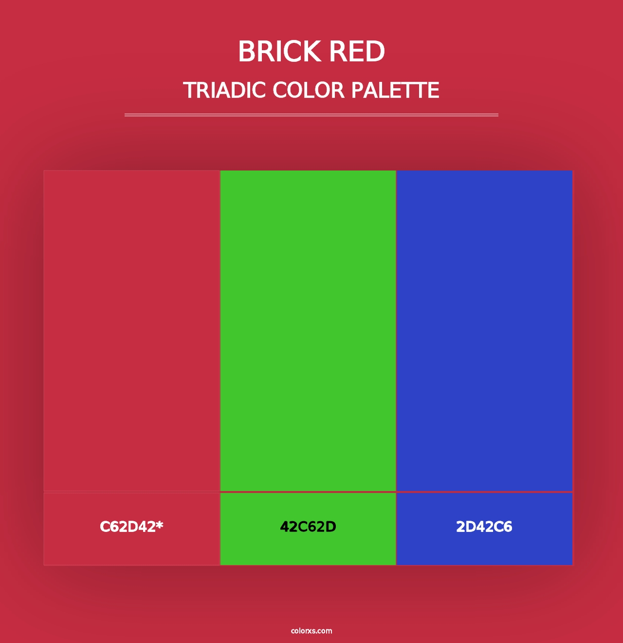 Brick Red - Triadic Color Palette