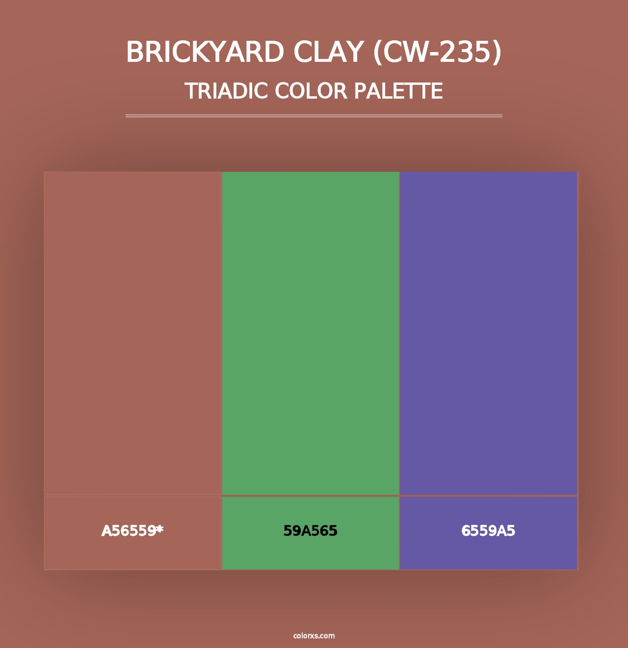 Brickyard Clay (CW-235) - Triadic Color Palette