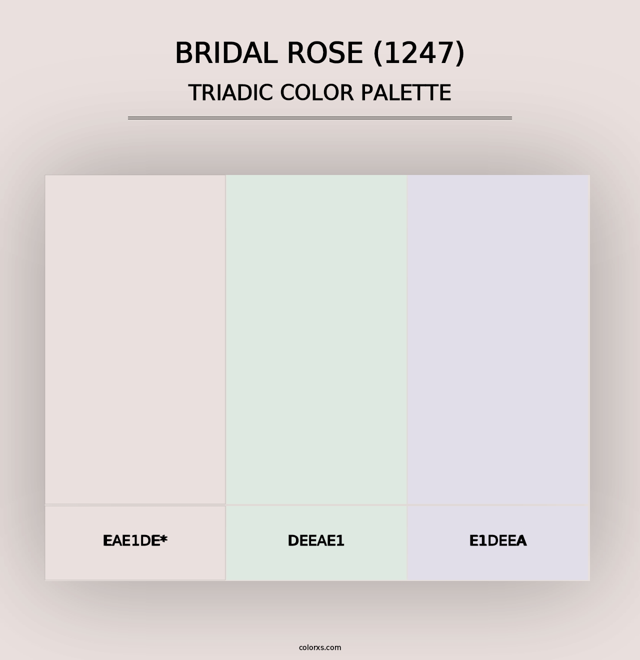 Bridal Rose (1247) - Triadic Color Palette