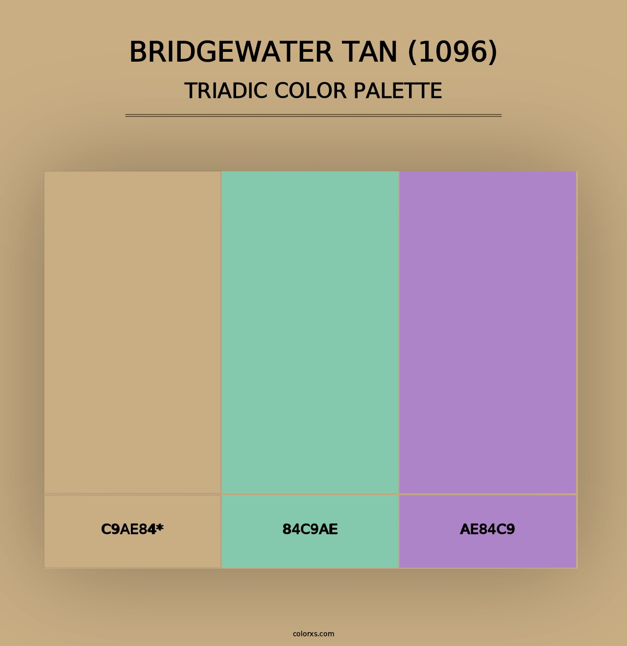 Bridgewater Tan (1096) - Triadic Color Palette