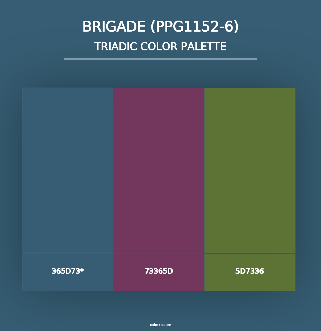 Brigade (PPG1152-6) - Triadic Color Palette