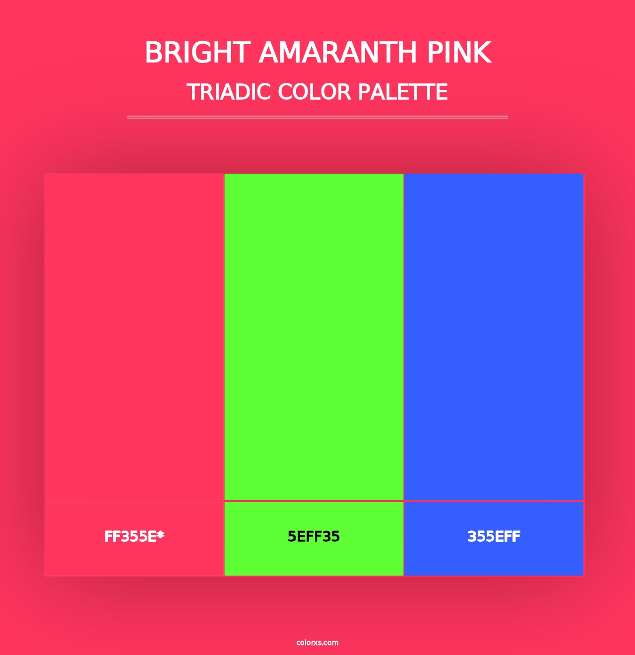 Bright Amaranth Pink - Triadic Color Palette