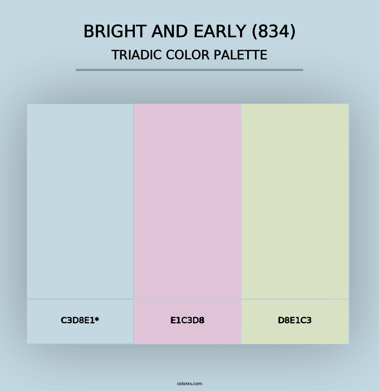 Bright and Early (834) - Triadic Color Palette