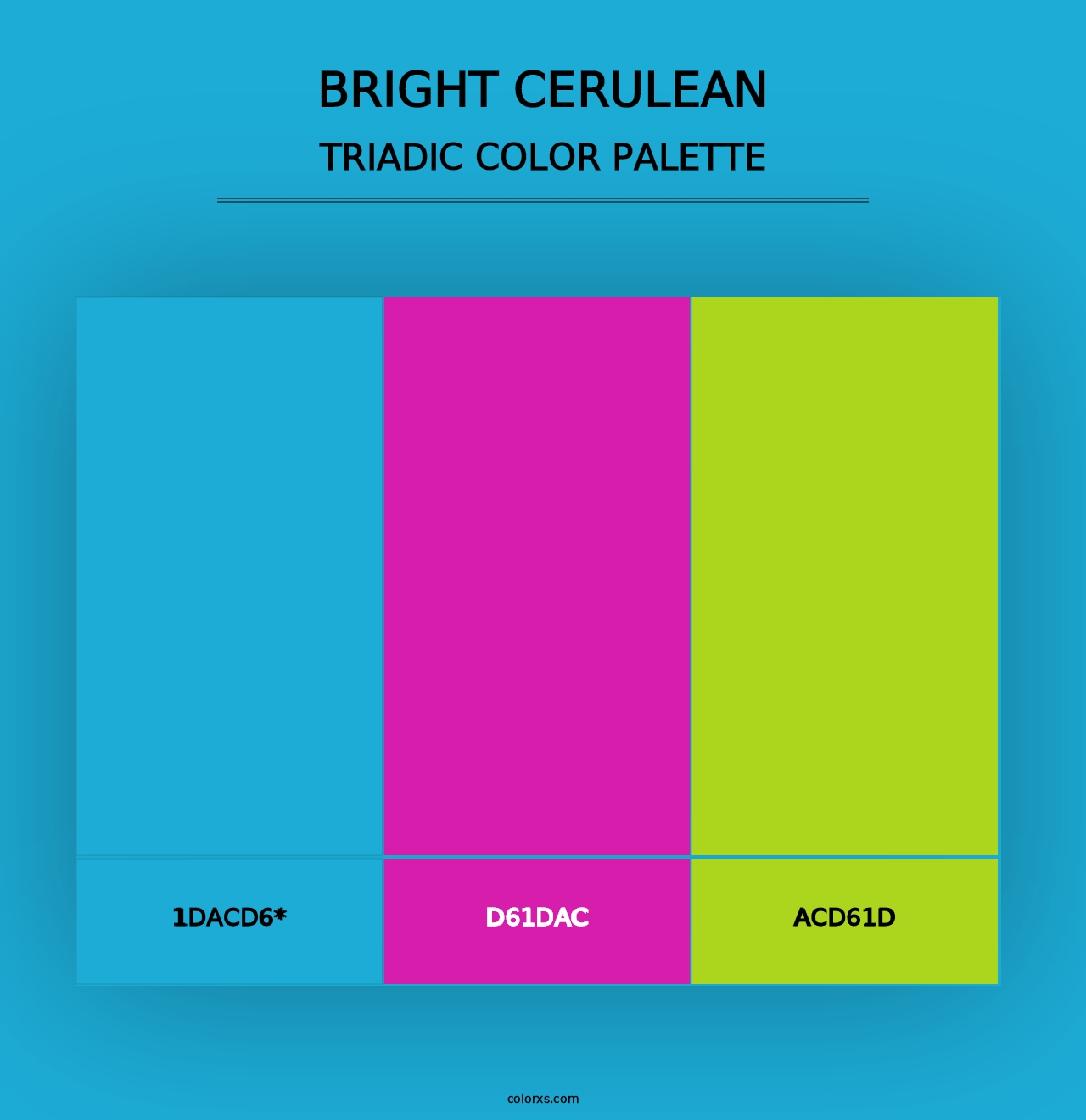 Bright Cerulean - Triadic Color Palette