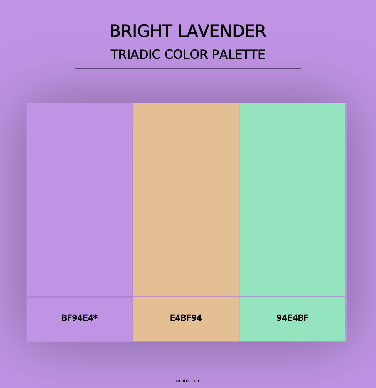 Bright Lavender - Triadic Color Palette