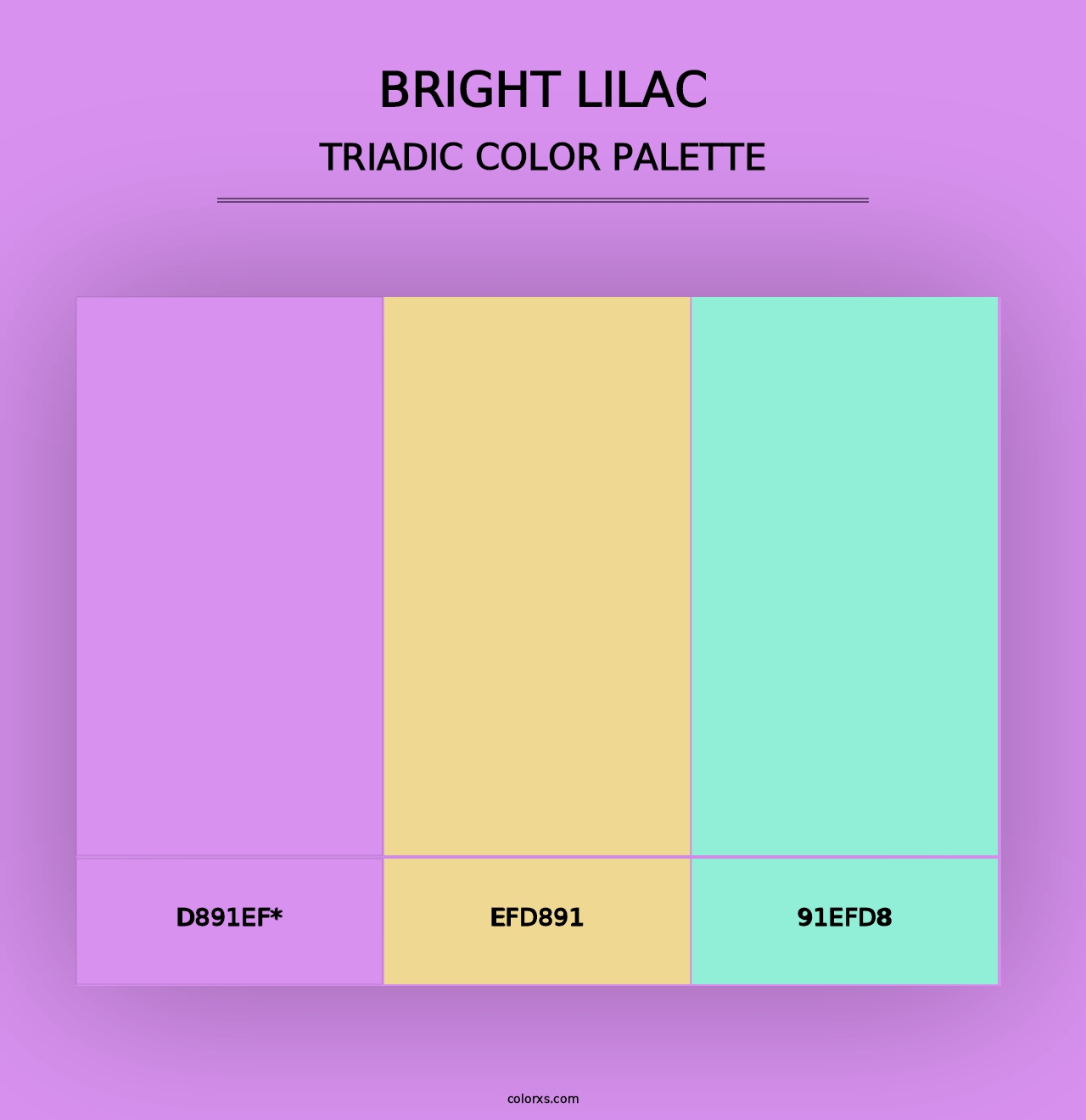 Bright Lilac - Triadic Color Palette