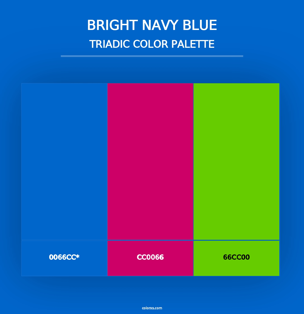 Bright Navy Blue - Triadic Color Palette