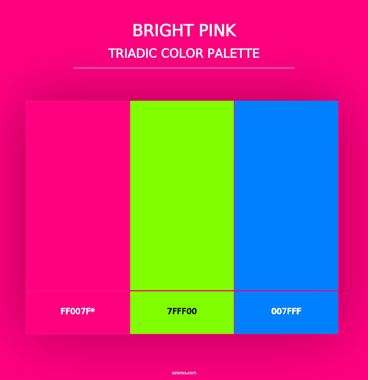 Bright Pink - Triadic Color Palette