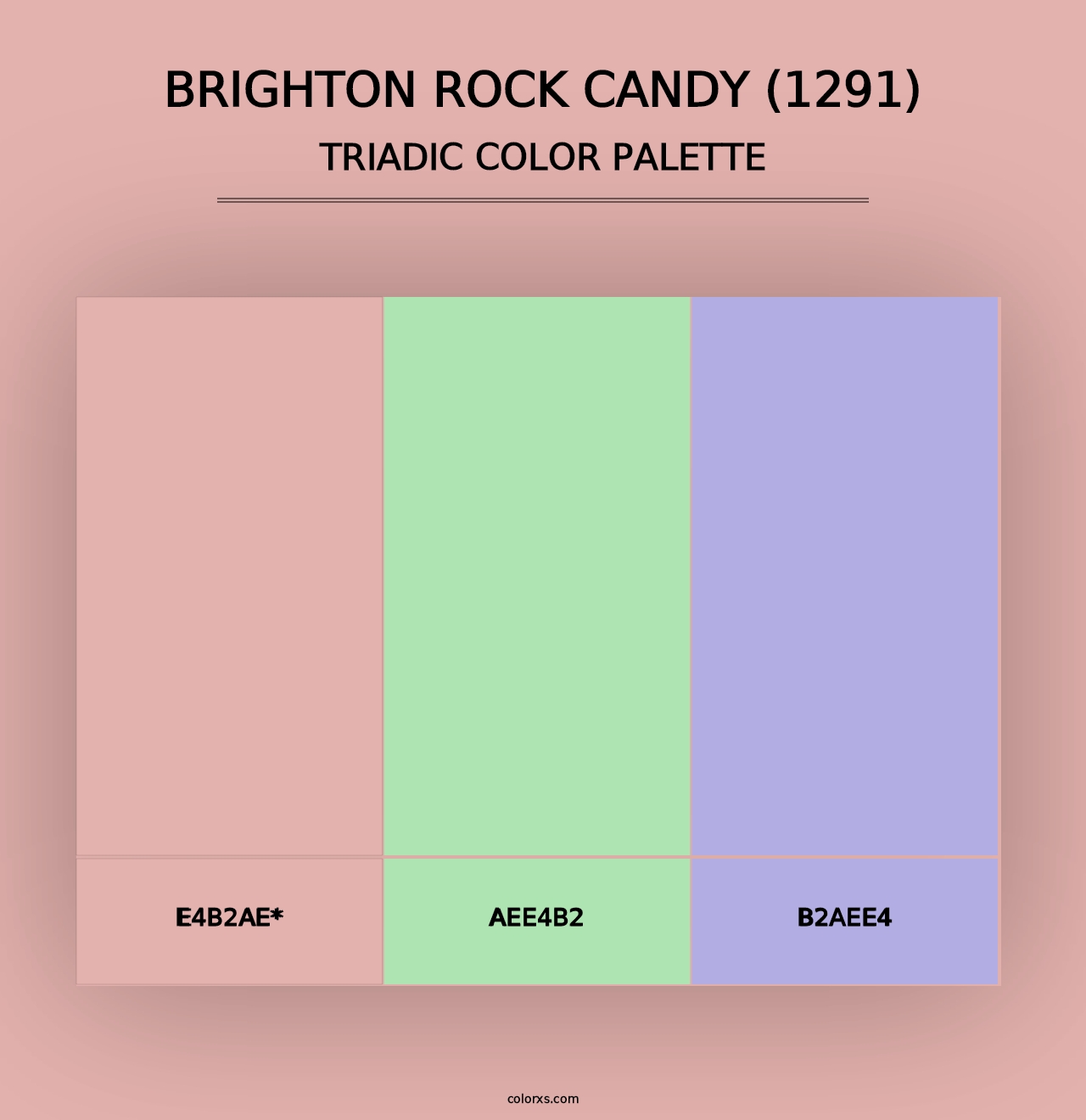 Brighton Rock Candy (1291) - Triadic Color Palette