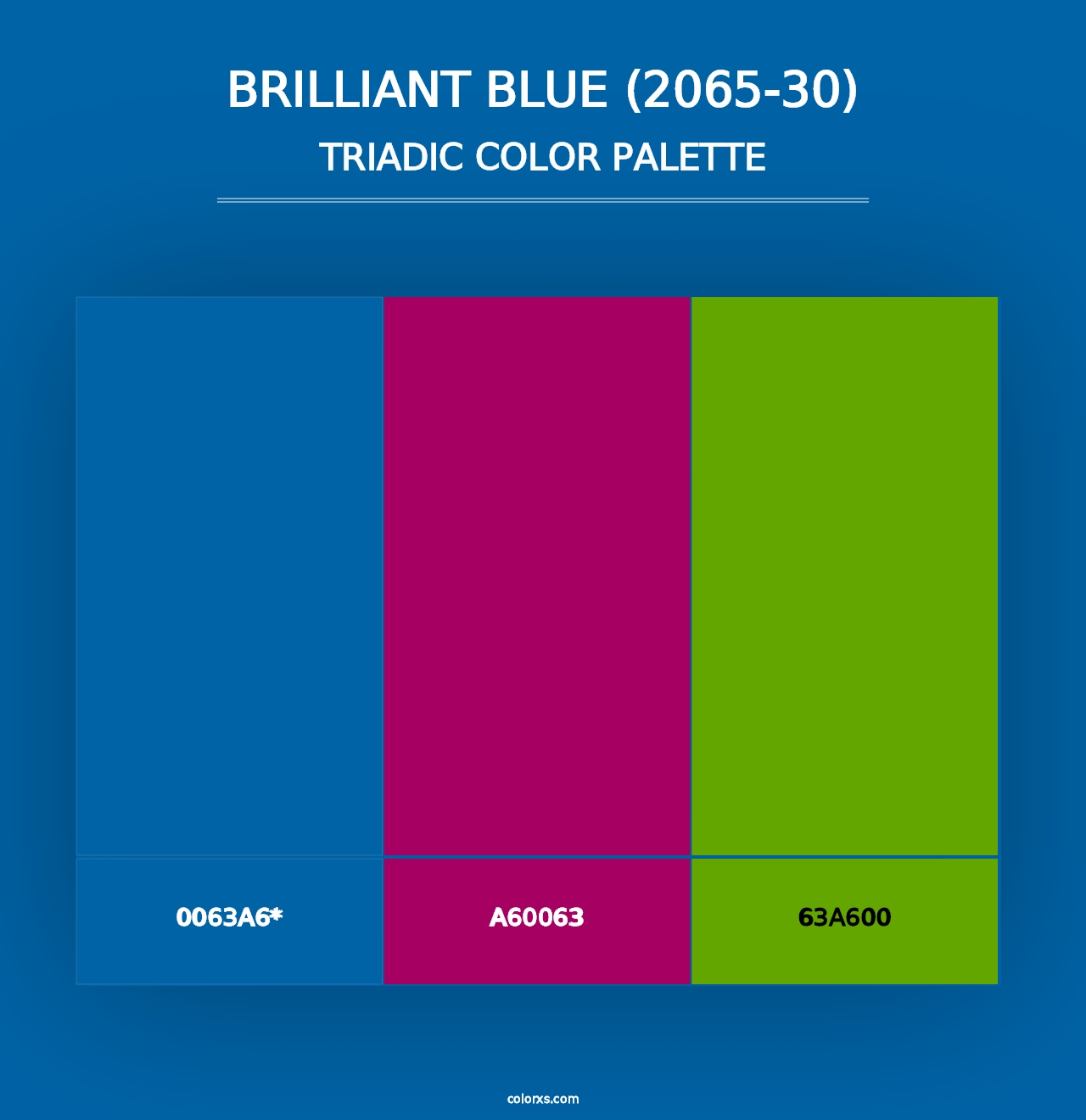 Brilliant Blue (2065-30) - Triadic Color Palette