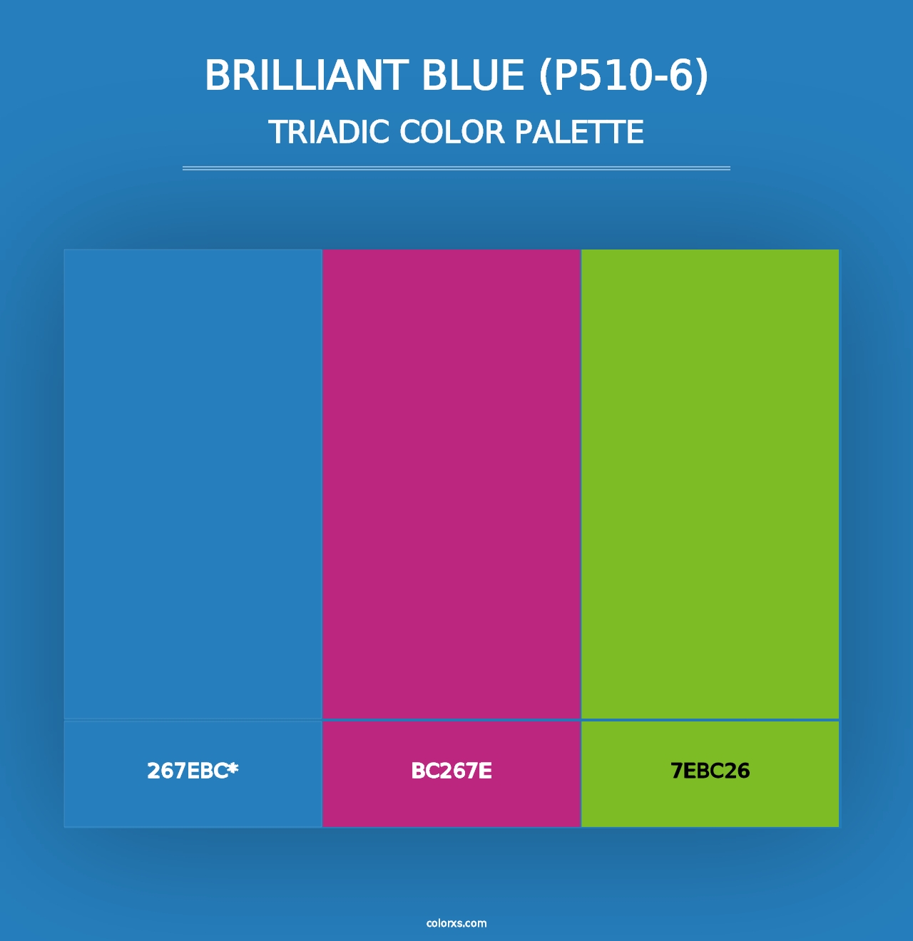 Brilliant Blue (P510-6) - Triadic Color Palette