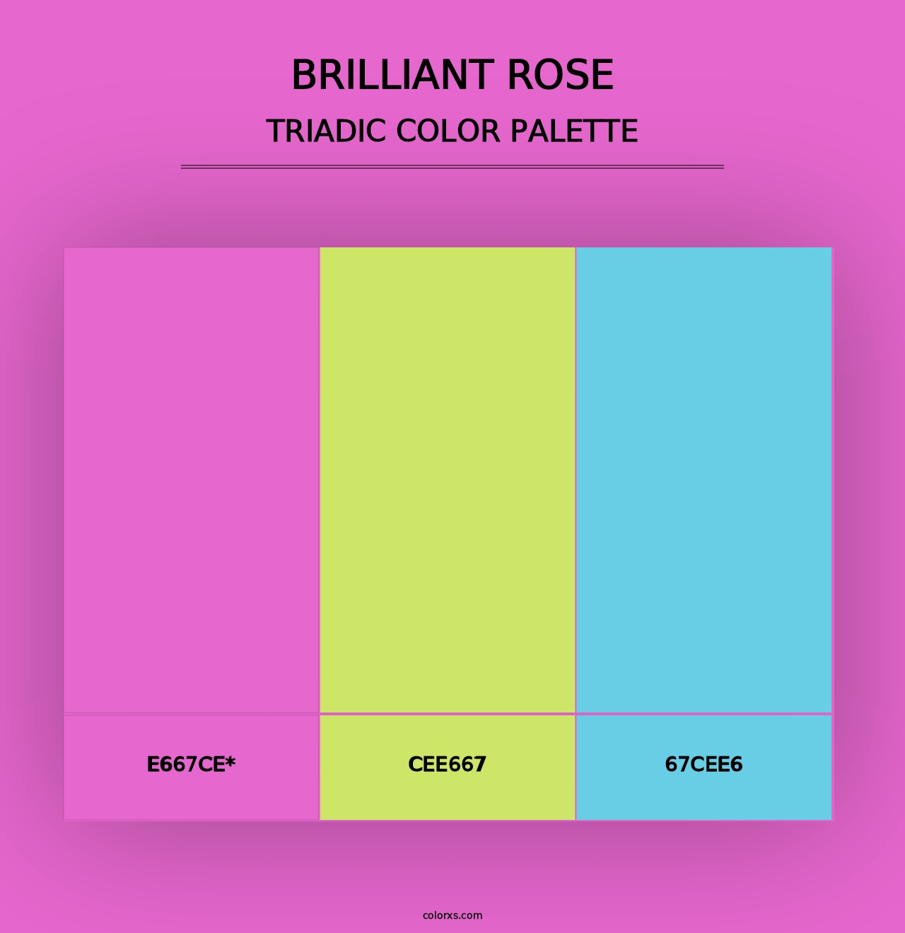 Brilliant Rose - Triadic Color Palette