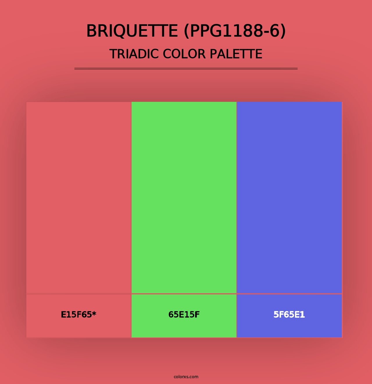 Briquette (PPG1188-6) - Triadic Color Palette