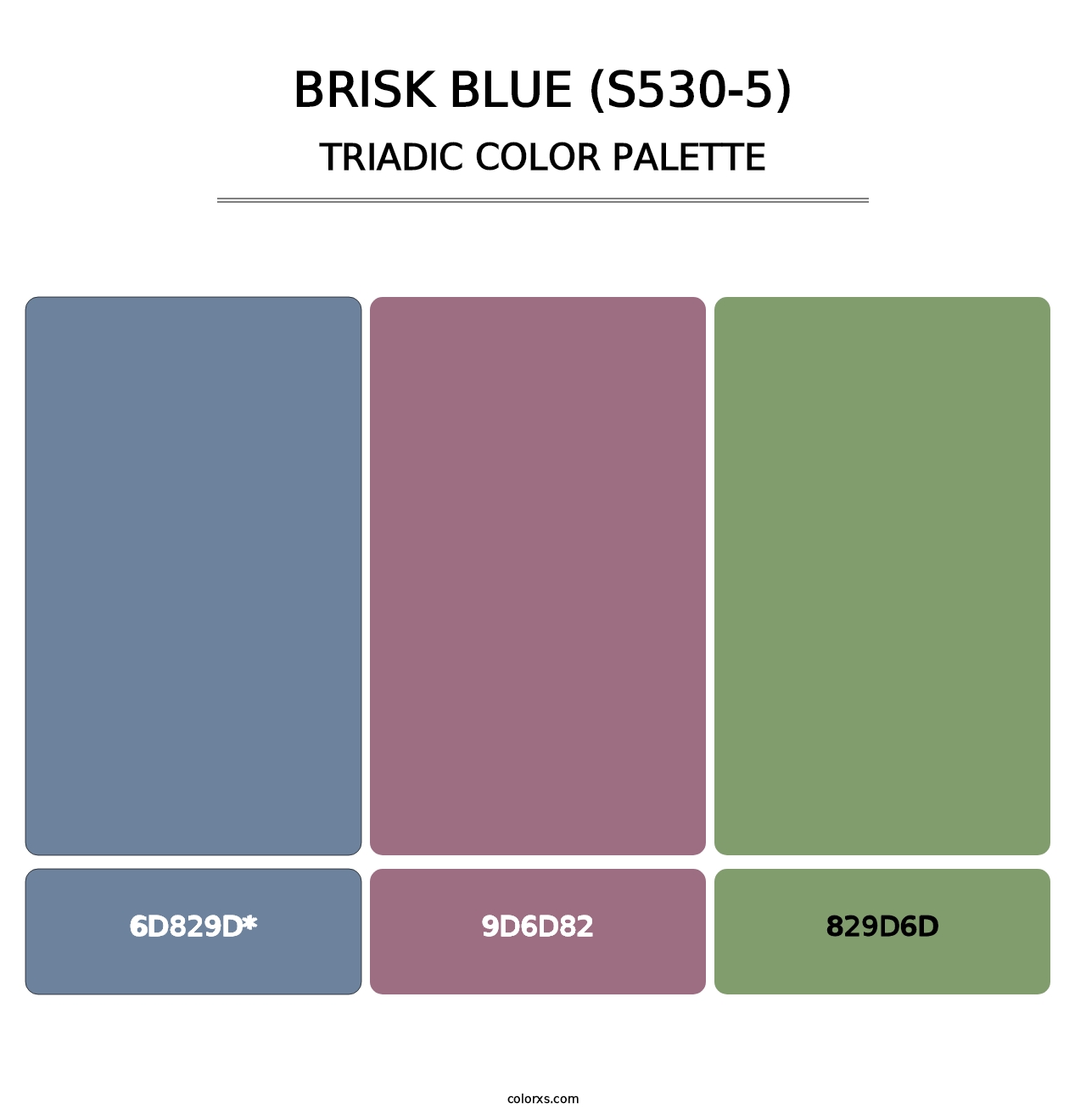 Brisk Blue (S530-5) - Triadic Color Palette