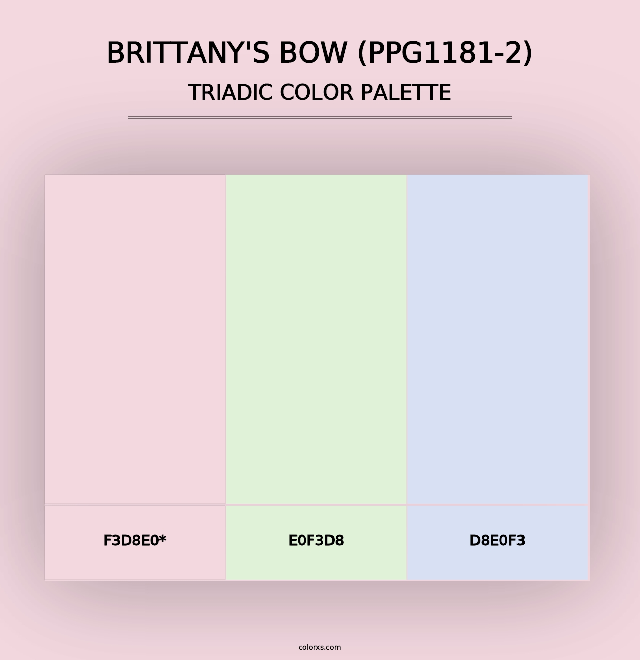 Brittany's Bow (PPG1181-2) - Triadic Color Palette