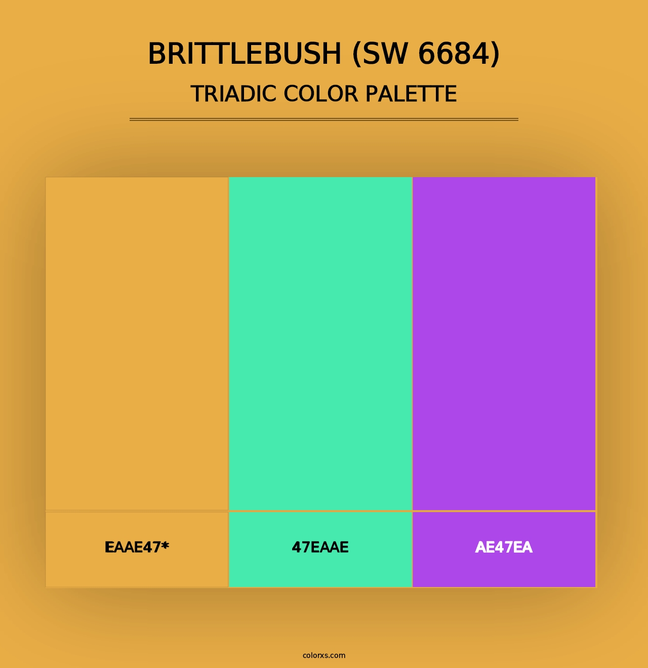 Brittlebush (SW 6684) - Triadic Color Palette