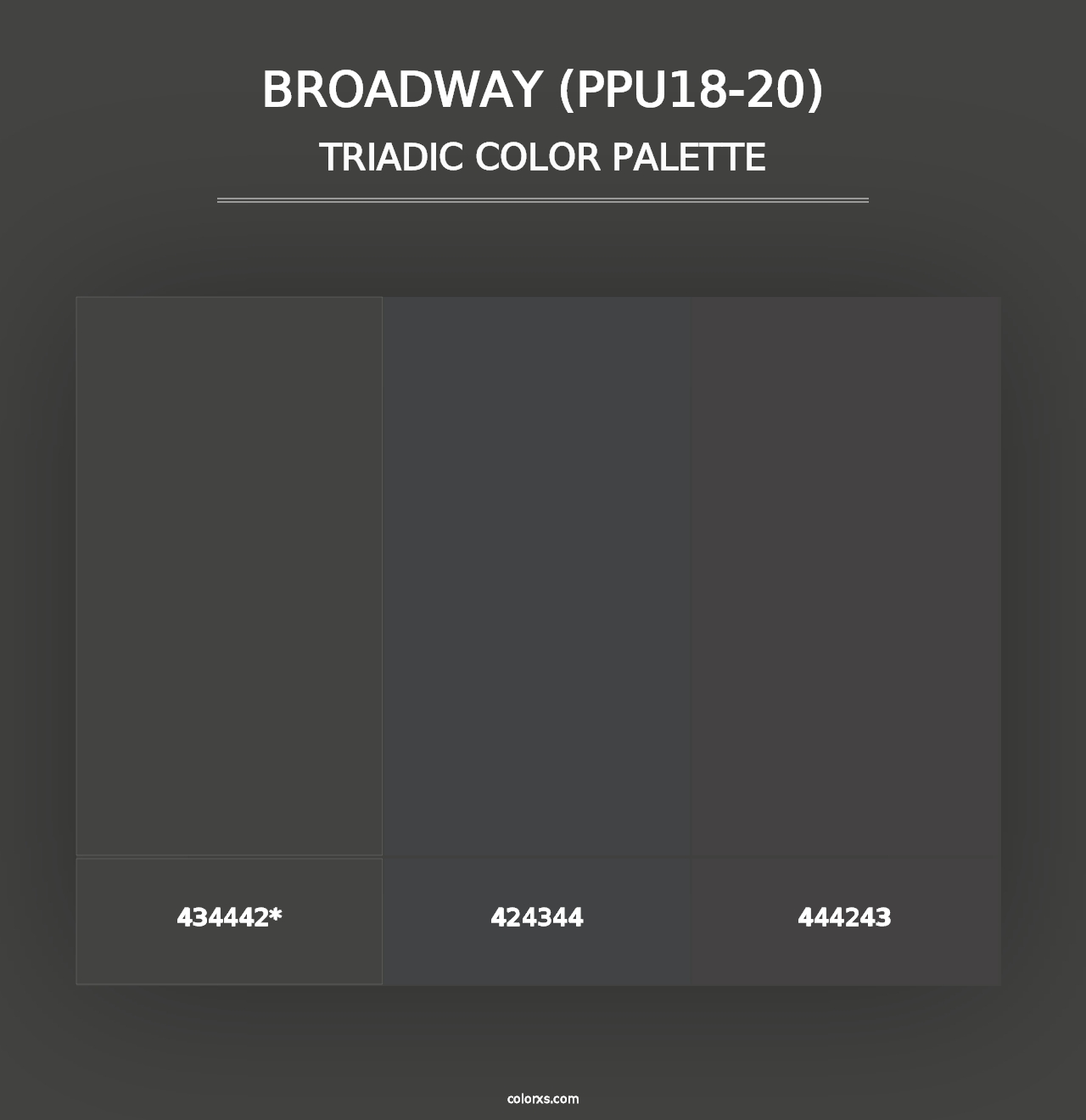 Broadway (PPU18-20) - Triadic Color Palette