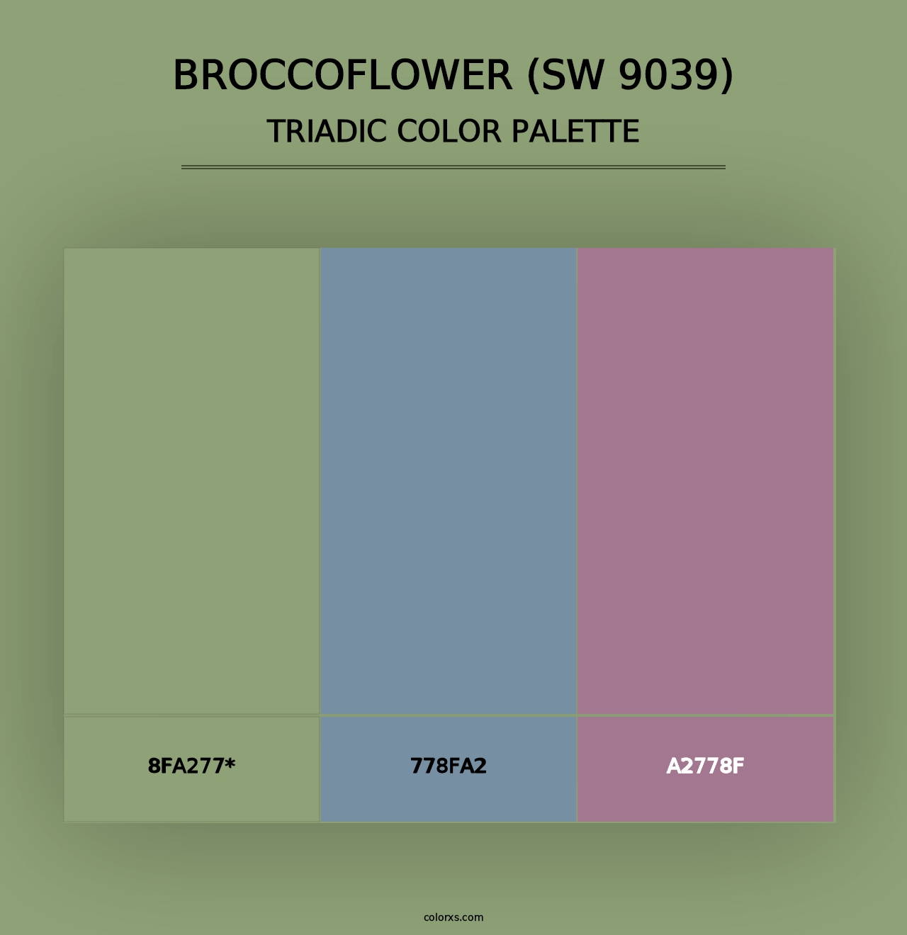 Broccoflower (SW 9039) - Triadic Color Palette