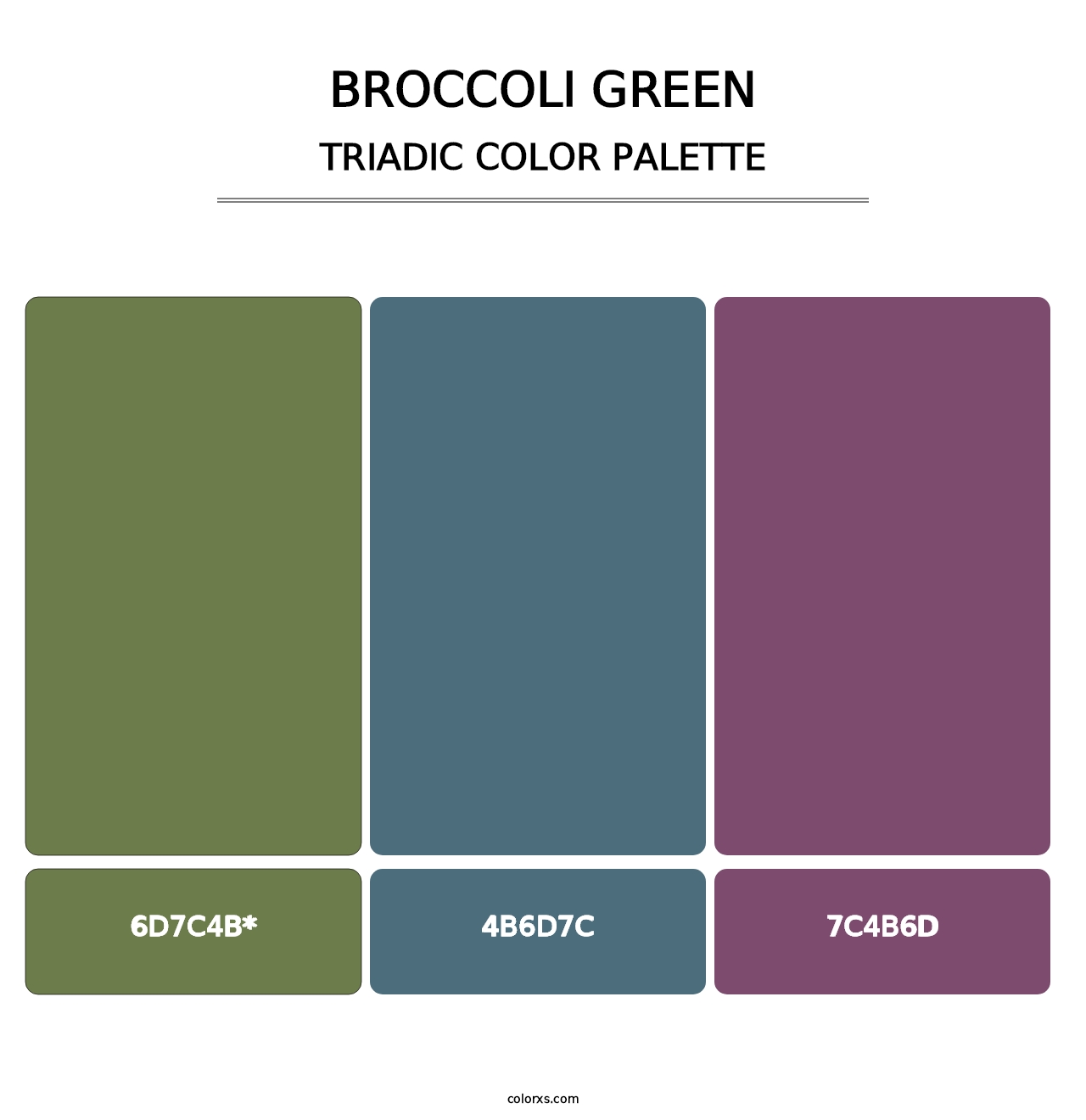 Broccoli Green - Triadic Color Palette