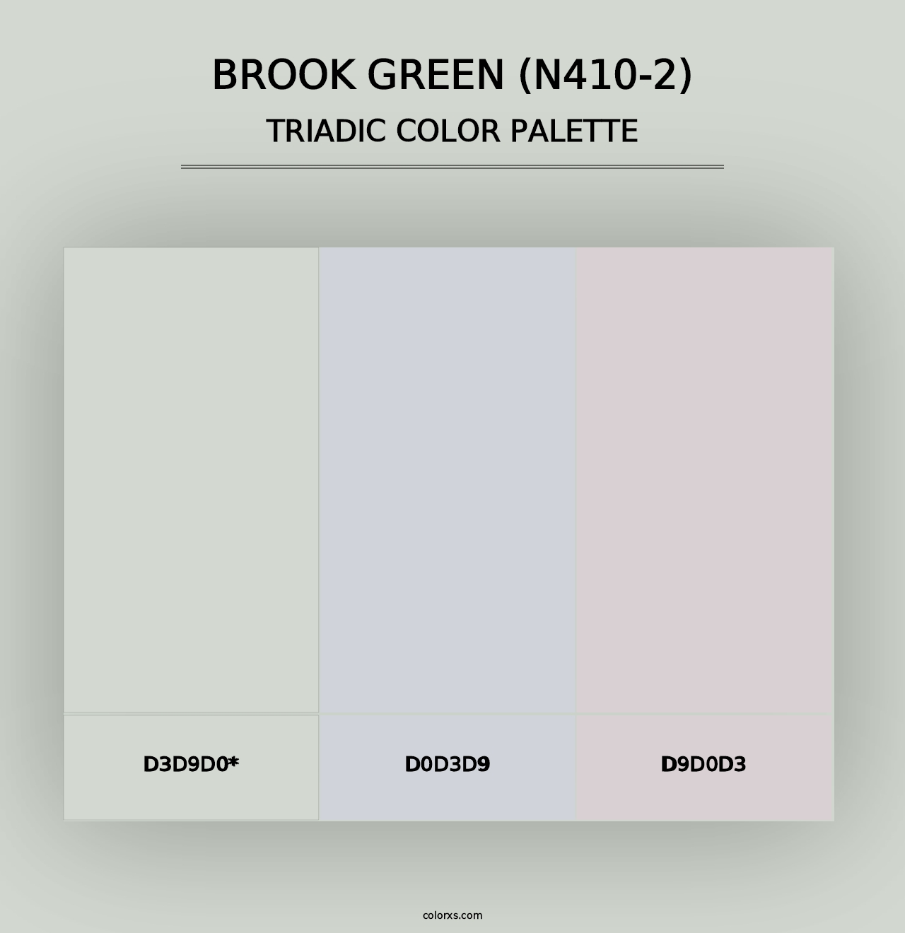 Brook Green (N410-2) - Triadic Color Palette