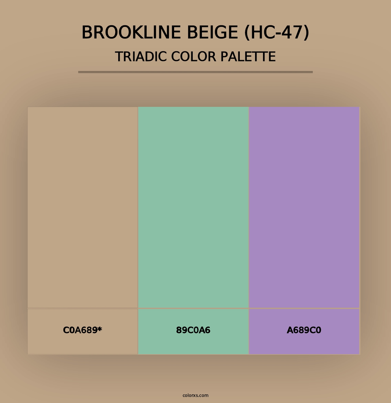 Brookline Beige (HC-47) - Triadic Color Palette