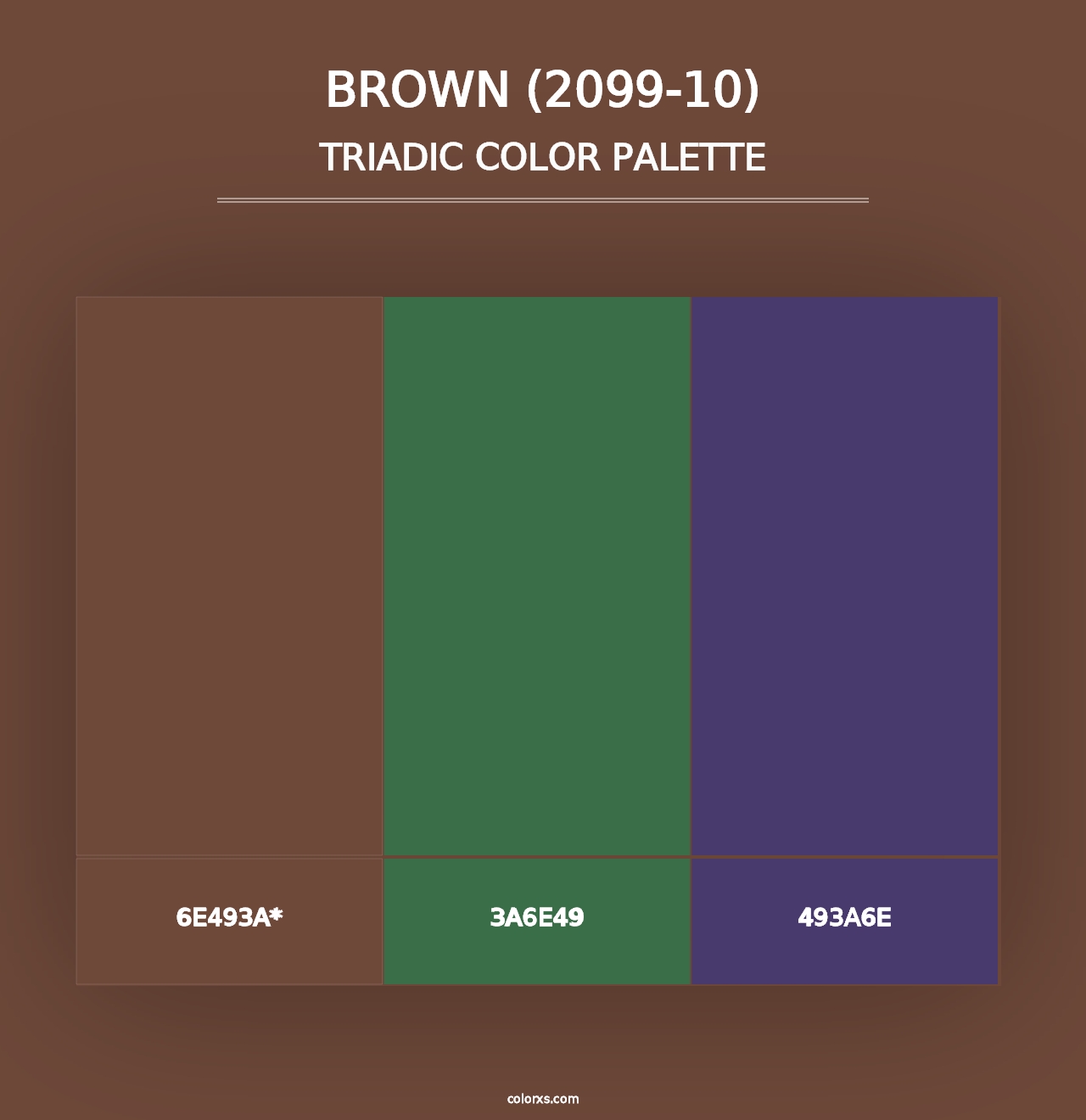 Brown (2099-10) - Triadic Color Palette