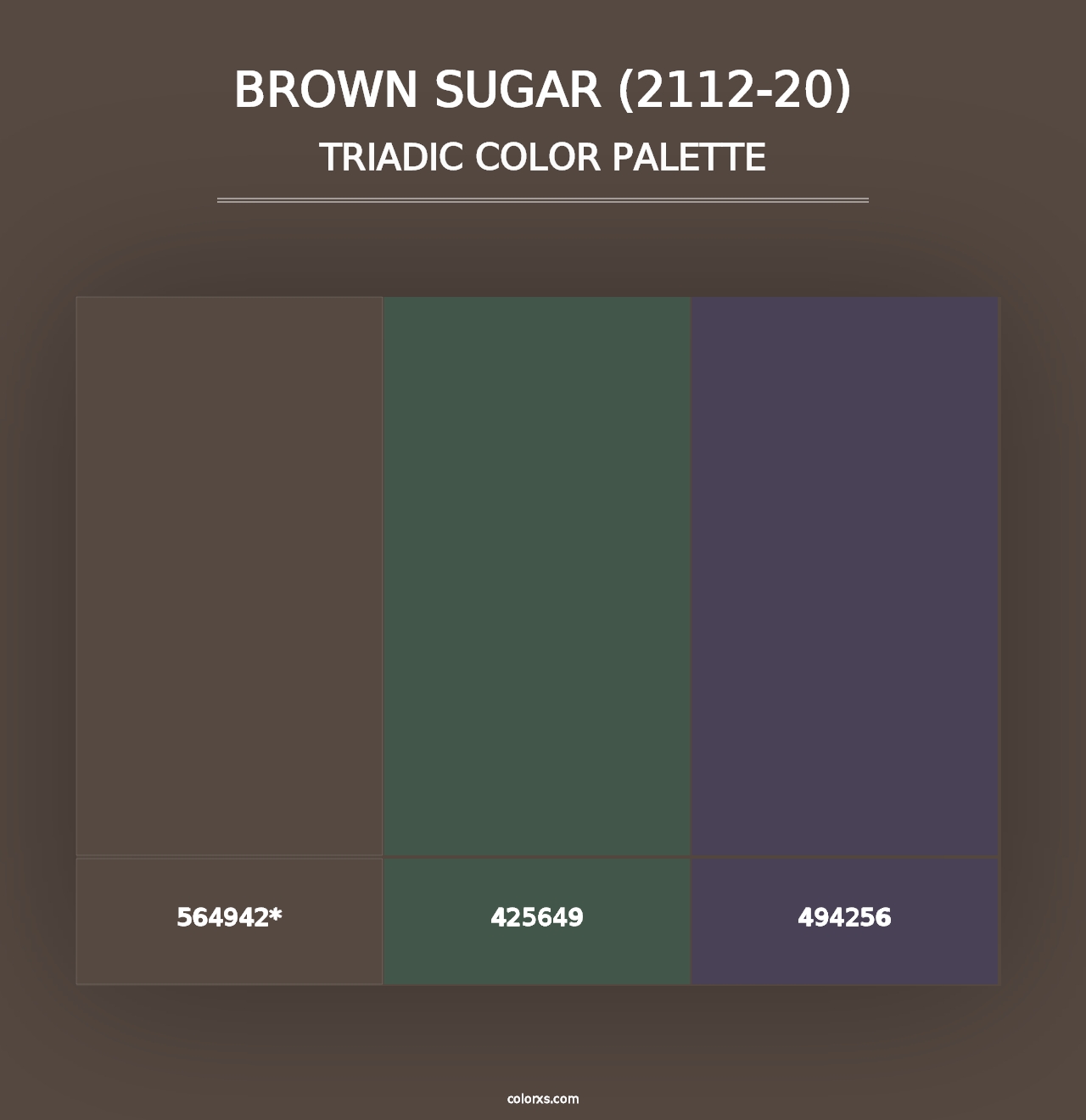 Brown Sugar (2112-20) - Triadic Color Palette