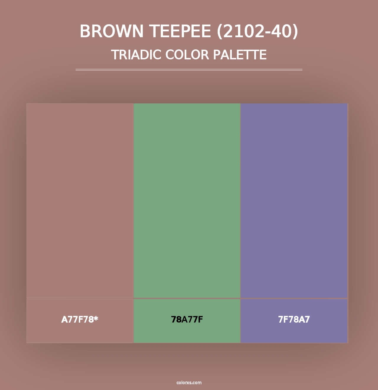 Brown Teepee (2102-40) - Triadic Color Palette