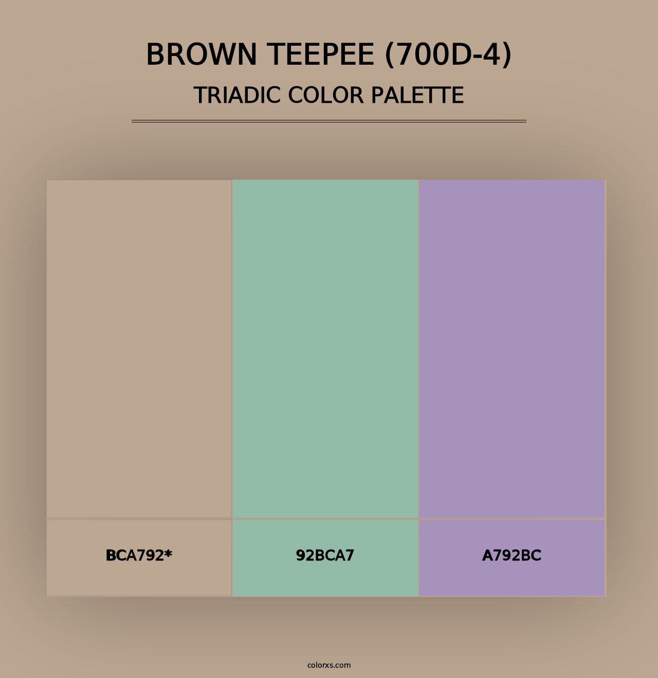 Brown Teepee (700D-4) - Triadic Color Palette