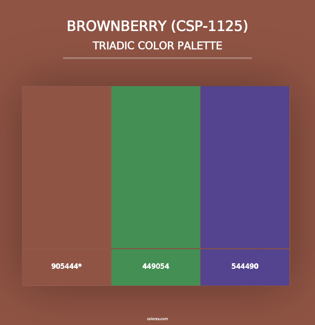 Brownberry (CSP-1125) - Triadic Color Palette