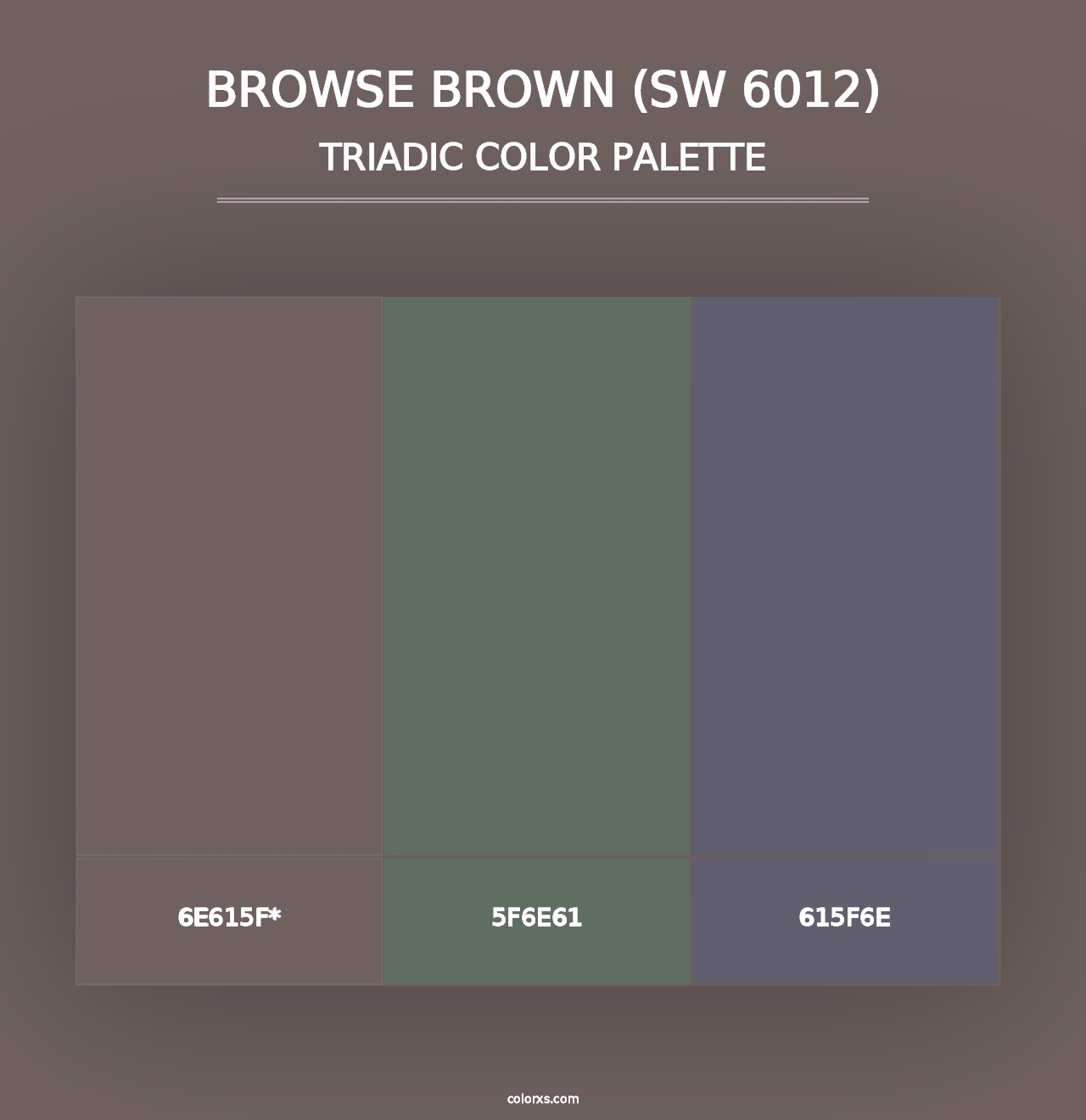 Browse Brown (SW 6012) - Triadic Color Palette