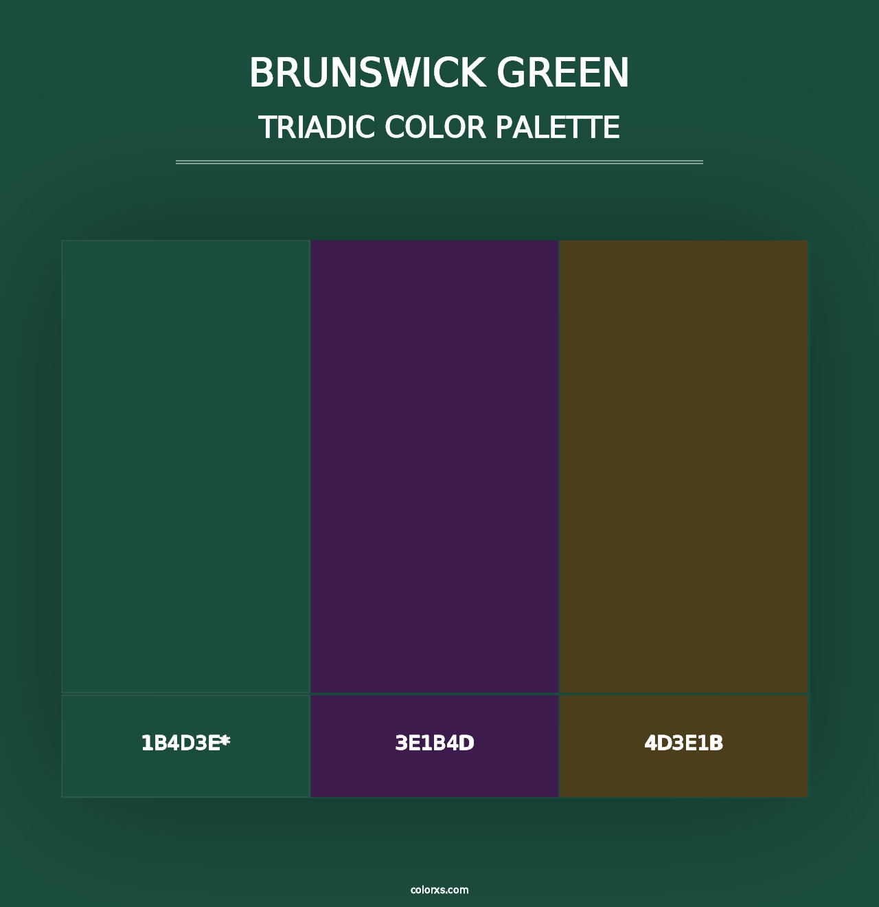 Brunswick Green - Triadic Color Palette