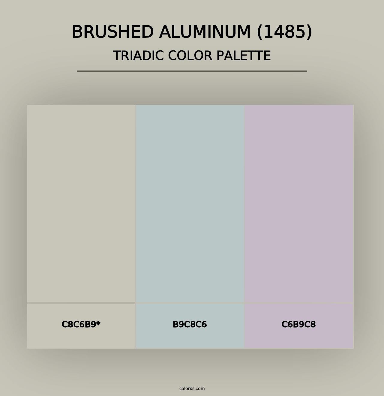 Brushed Aluminum (1485) - Triadic Color Palette