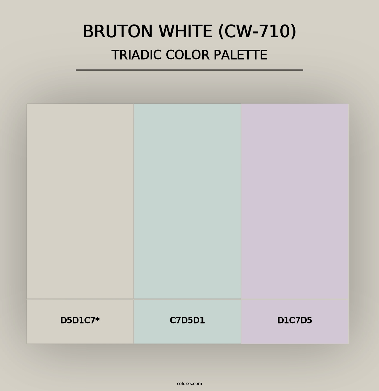 Bruton White (CW-710) - Triadic Color Palette