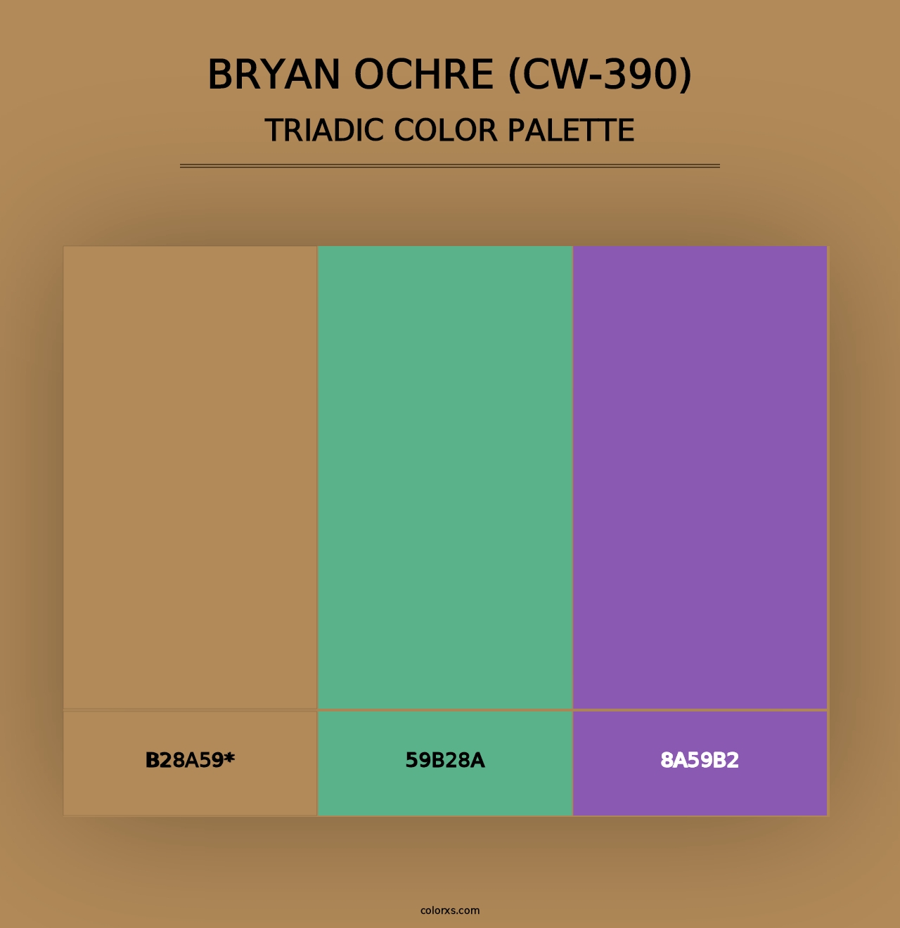 Bryan Ochre (CW-390) - Triadic Color Palette