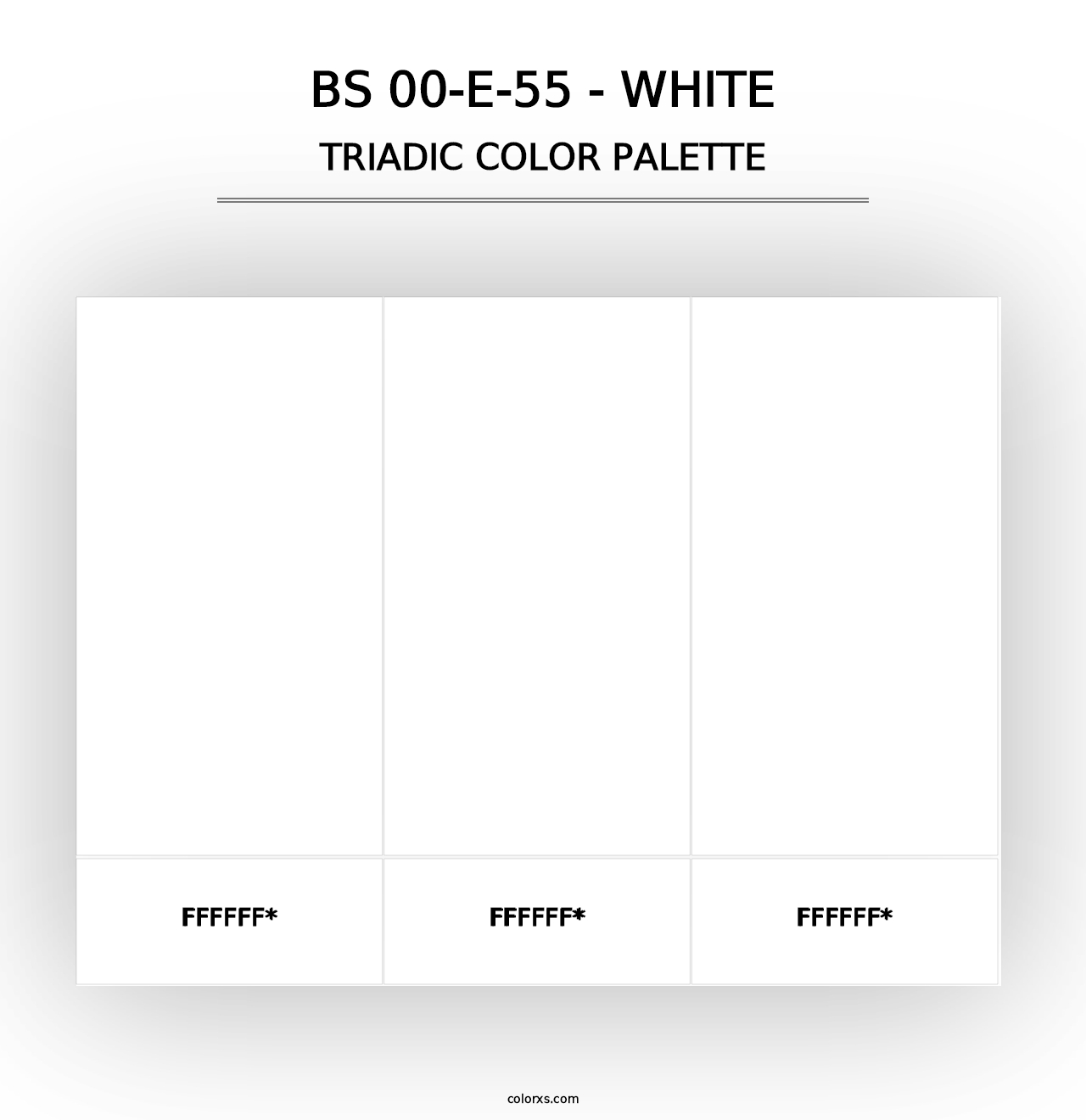 BS 00-E-55 - White - Triadic Color Palette