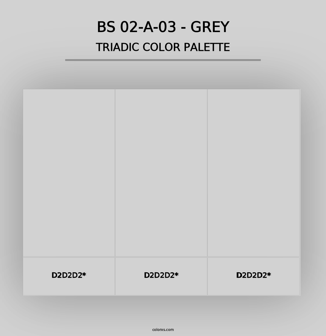 BS 02-A-03 - Grey - Triadic Color Palette